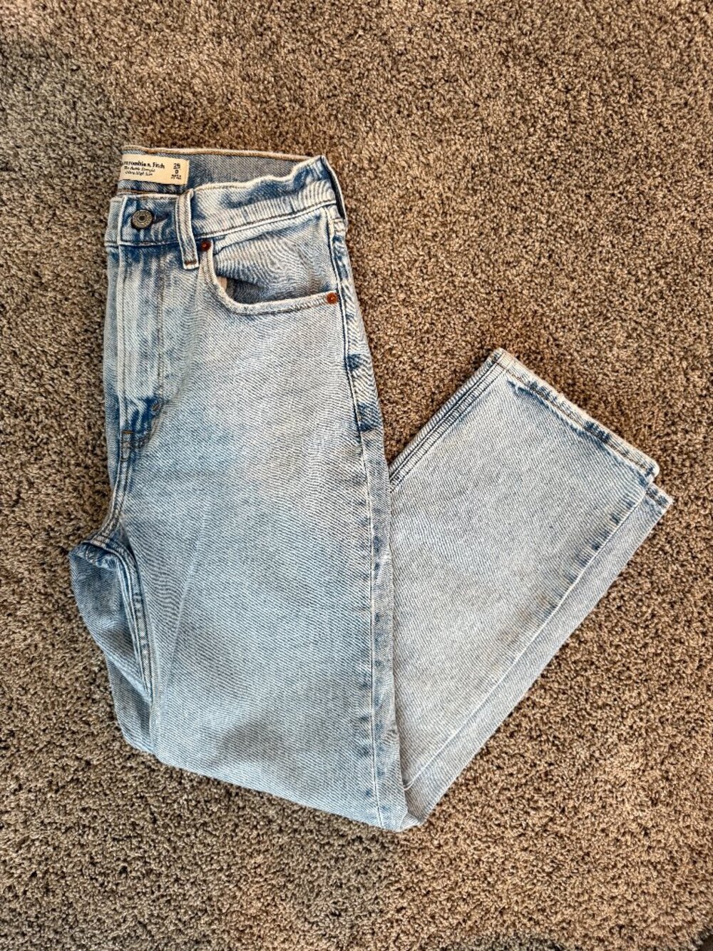 Abercrombie & Fitch Ankle Straight Ultra High Rise Jeans Size 0/25